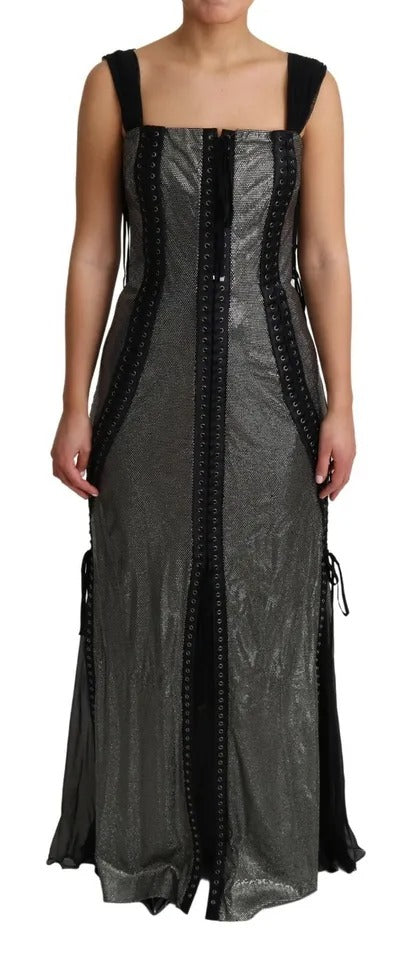 Dolce &amp; Gabbana Black Crystal-Embellished Lace Runway Dress