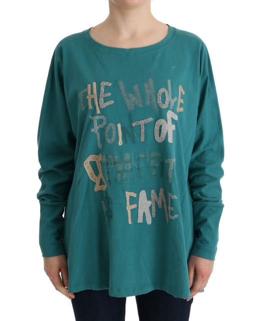 John Galliano Elegant cotton sweater with round neck in green