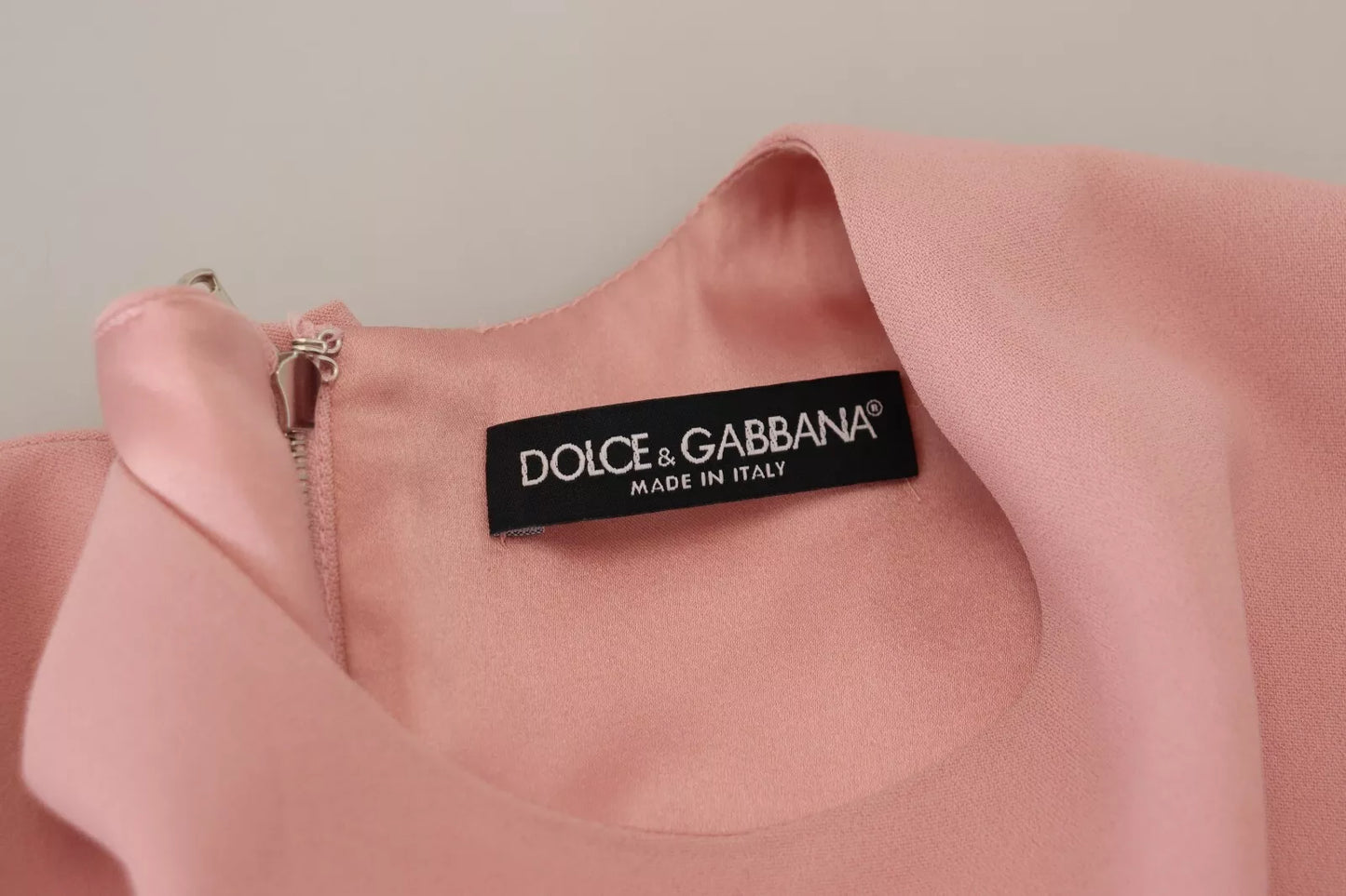 Dolce &amp; Gabbana Pink A-linjainen 3/4-hihainen viskoosimekko