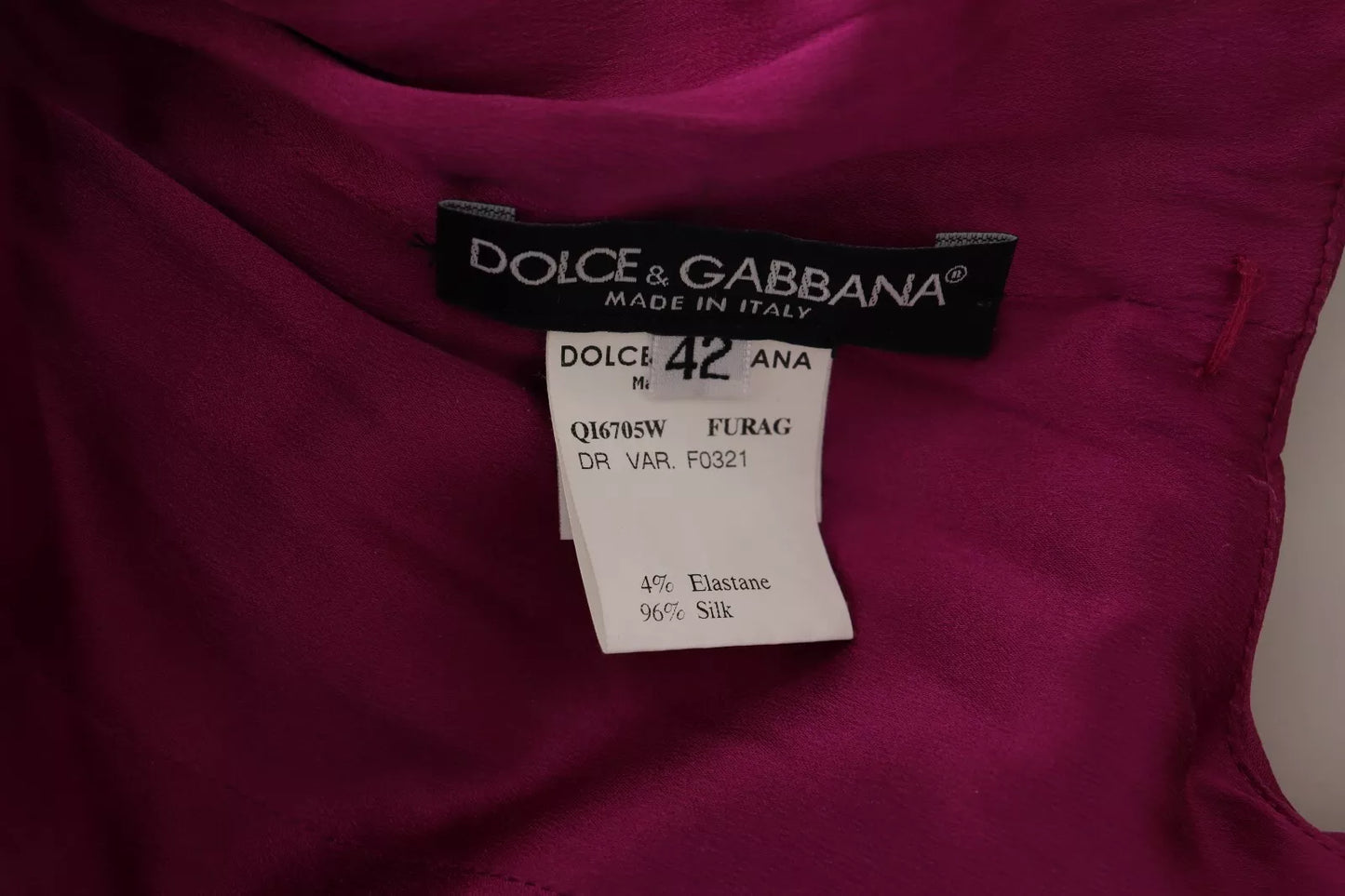 Dolce &amp; Gabbana tuppimekko Mermaid Fuchsia Silk Stretch -mekko