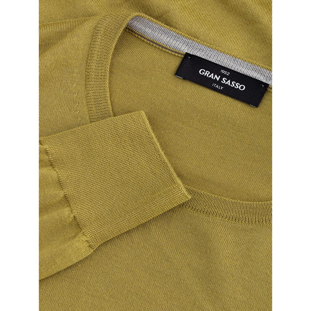 Gran Sasso Eleganter grüner Kaschmirpullover für Männer