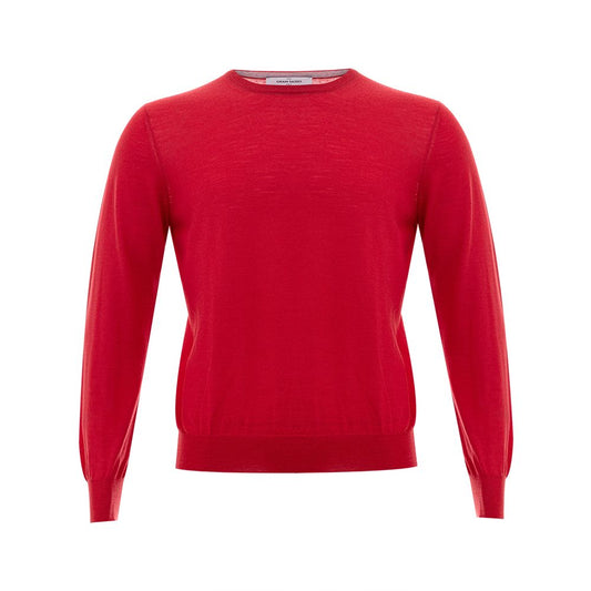 Gran Sasso Elegant red wool sweater for men