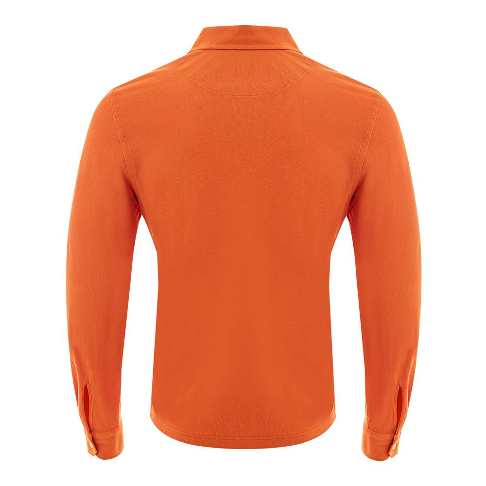 Gran Sasso Elegantes orangefarbenes Baumwoll-Polo für Männer