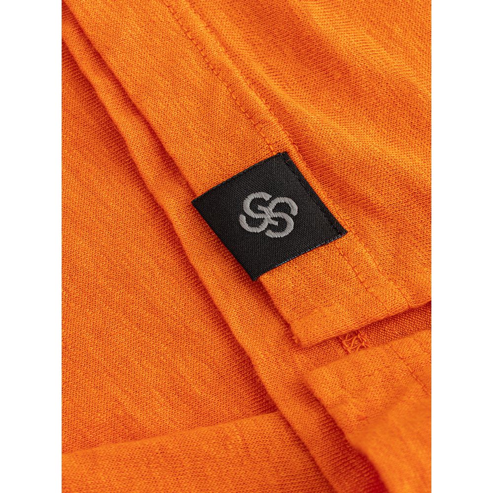 Gran Sasso Elegantes Poloshirt aus Leinen in Orange