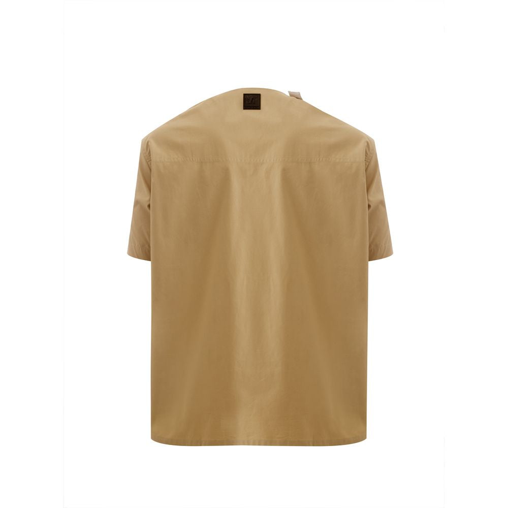 Emporio Armani Elegant Brown Cotton Shirt for Men