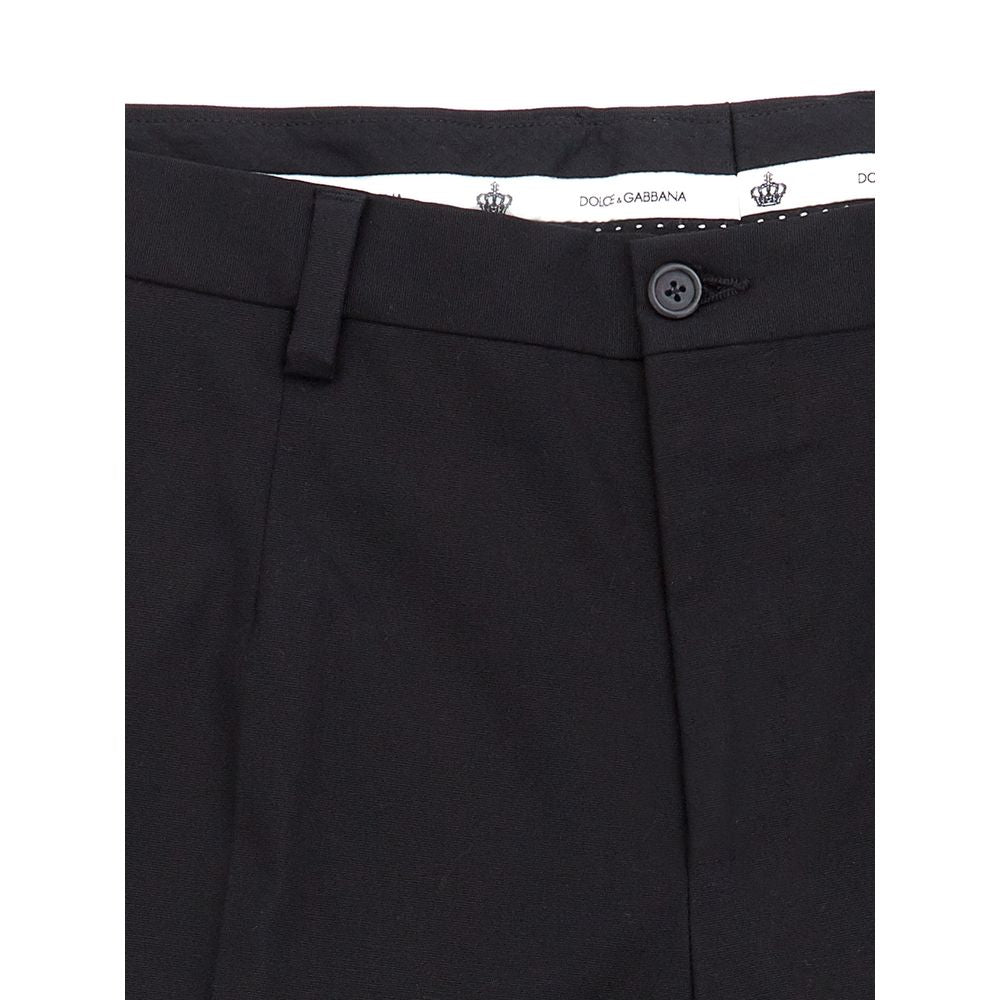 Dolce & Gabbana Elegante schwarze Baumwollhosen für Männer