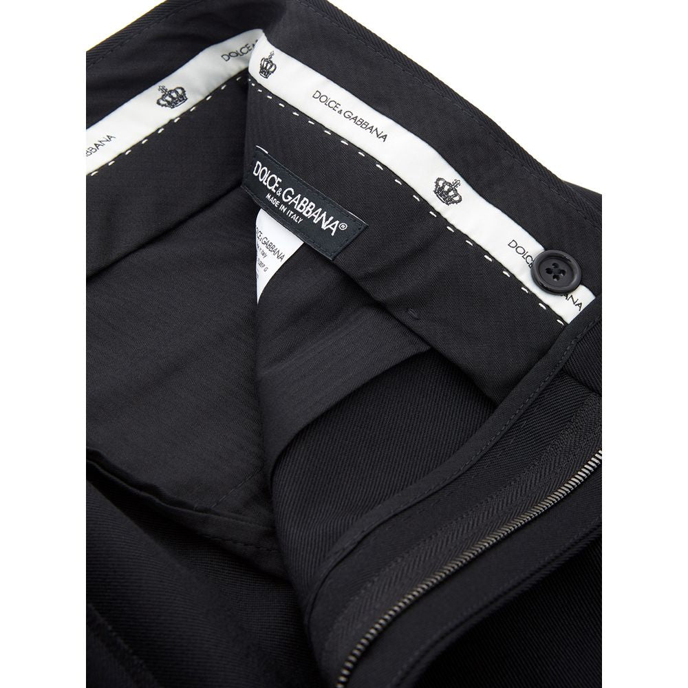 Dolce & Gabbana Elegante schwarze Polyesterhose für Männer