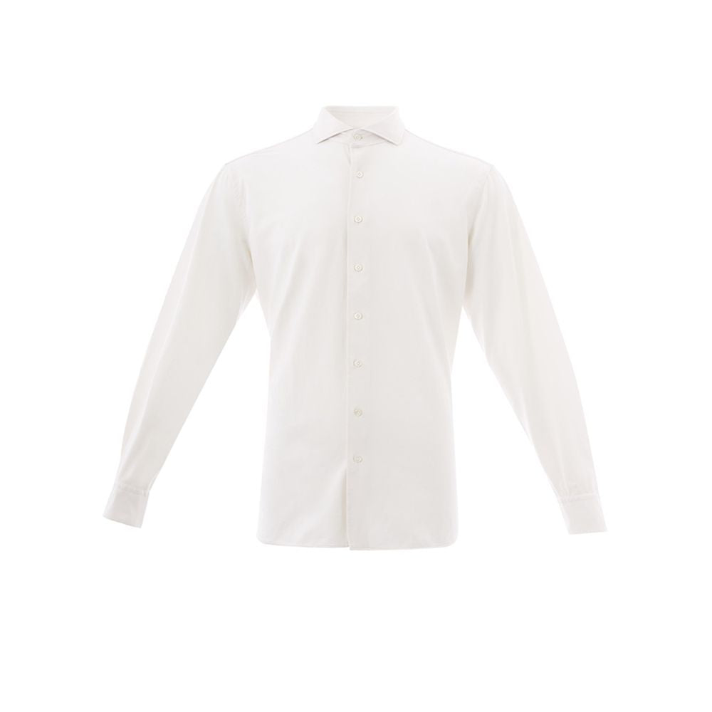 Lardini Elegant men's shirt in white cotton