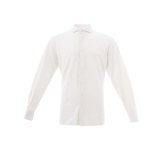 Lardini Elegant men's shirt in white cotton