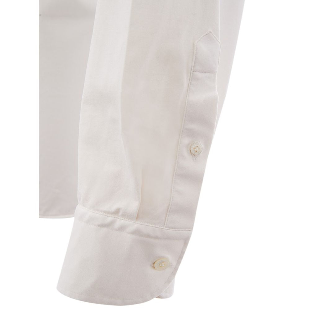 Lardini Elegant men's shirt in white cotton