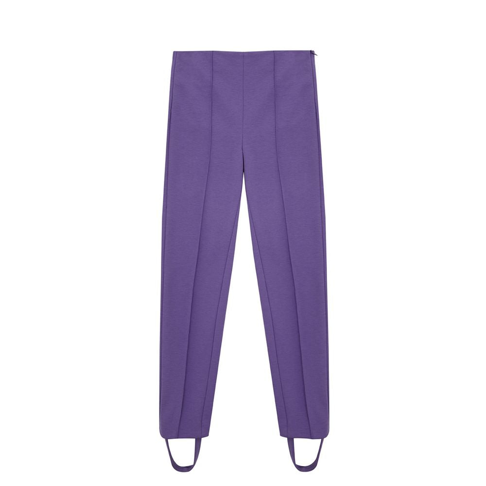 Lardini Elegant purple viscose trousers