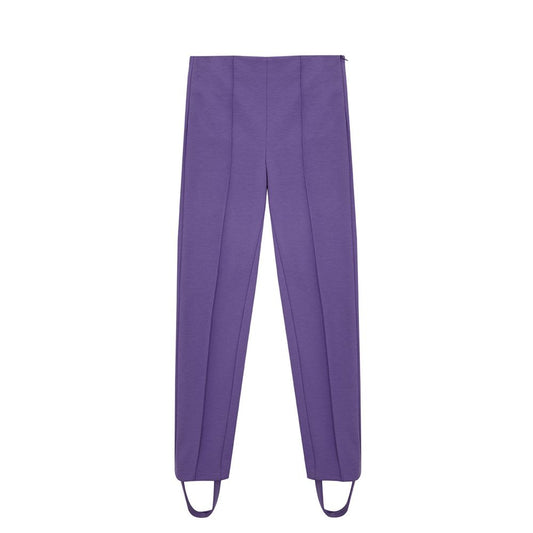 Lardini Elegant purple viscose trousers