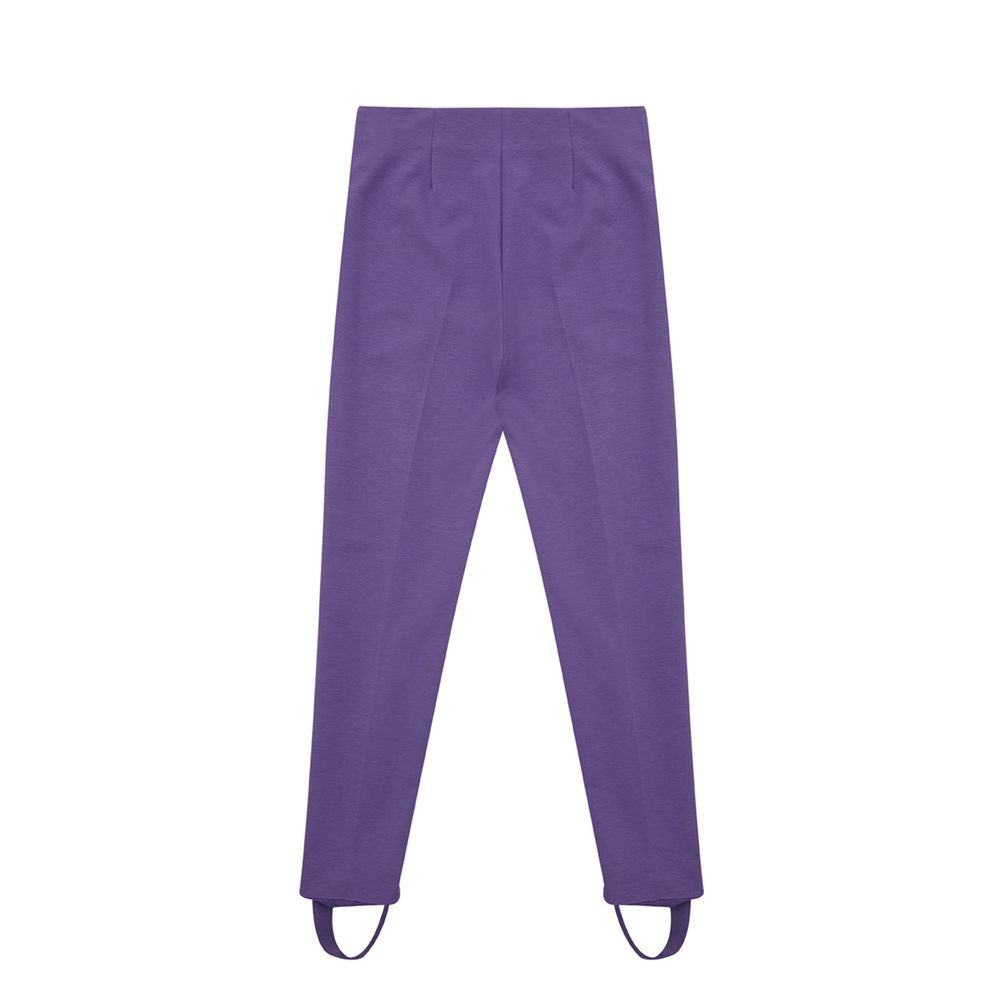 Lardini Elegant purple viscose trousers