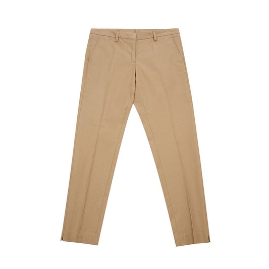 Lardini Elegant brown cotton trousers for women