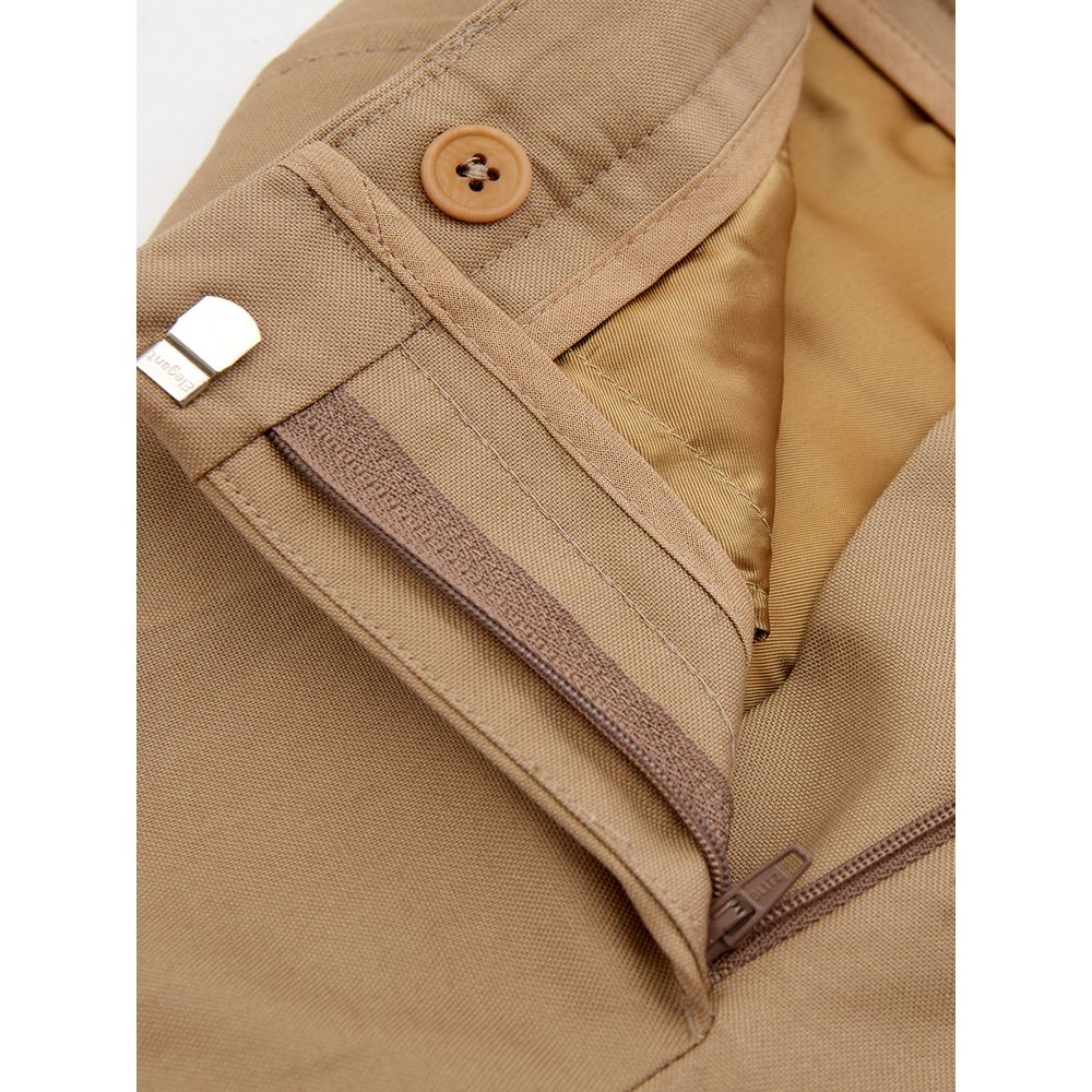 Lardini Elegant brown cotton trousers for women