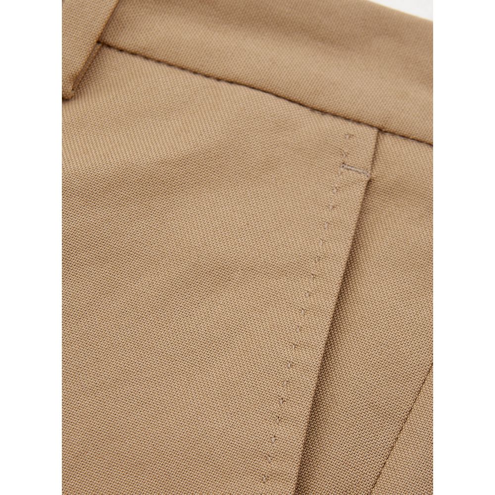 Lardini Elegant brown cotton trousers for women