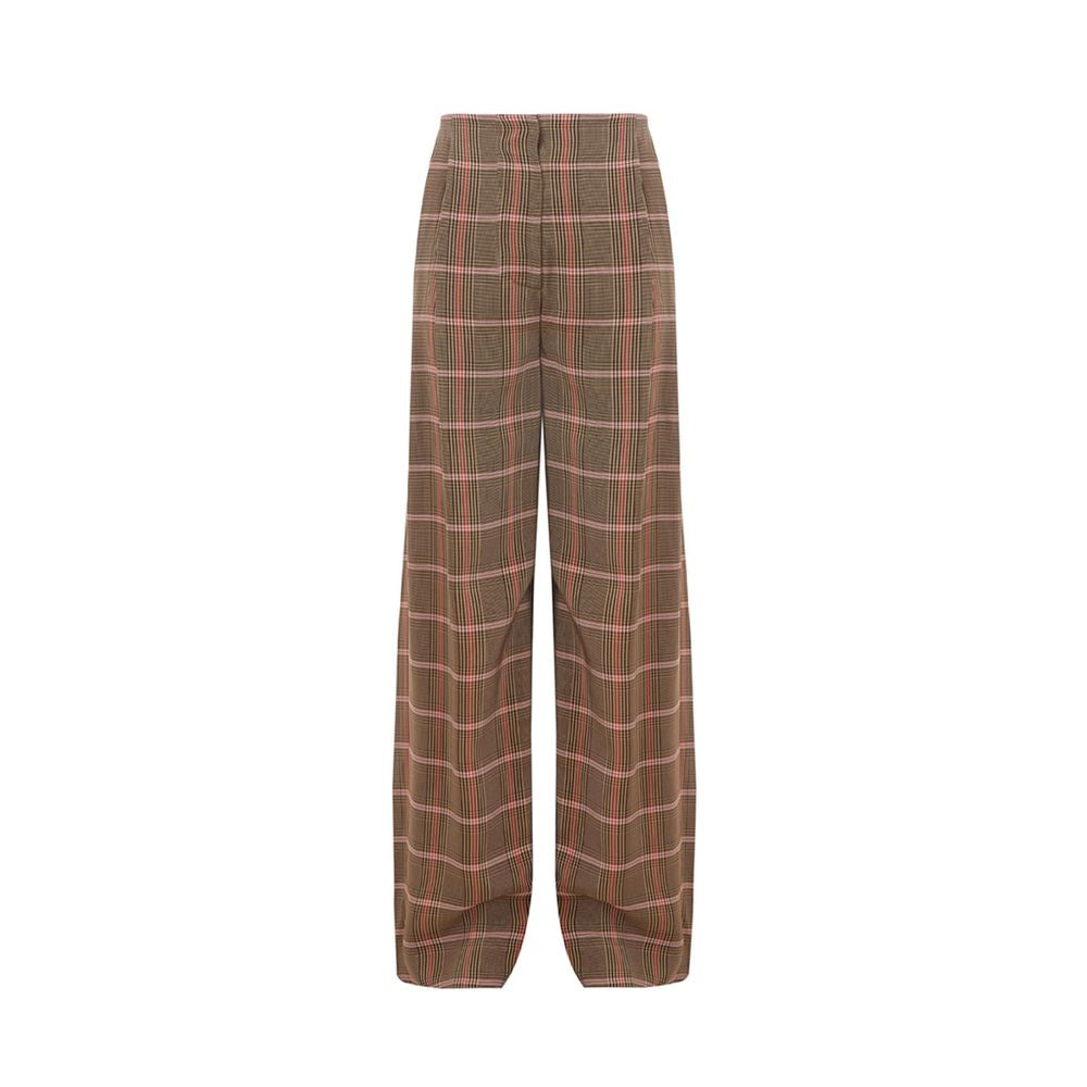 Lardini Elegant brown viscose trousers for women