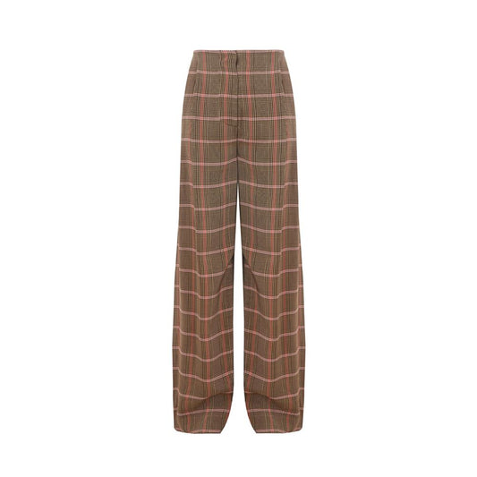 Lardini Elegant brown viscose trousers for women