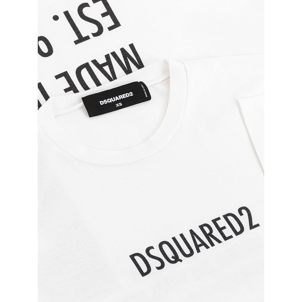 Dsquared² Elegantes weißes Baumwolltop für stilvolle Frauen