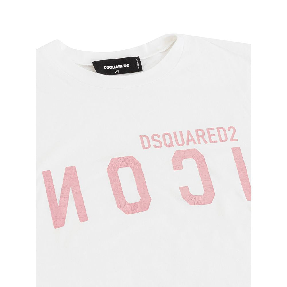 Dsquared² Elegantes weißes Baumwoll-T-Shirt für stilbewusste Frauen