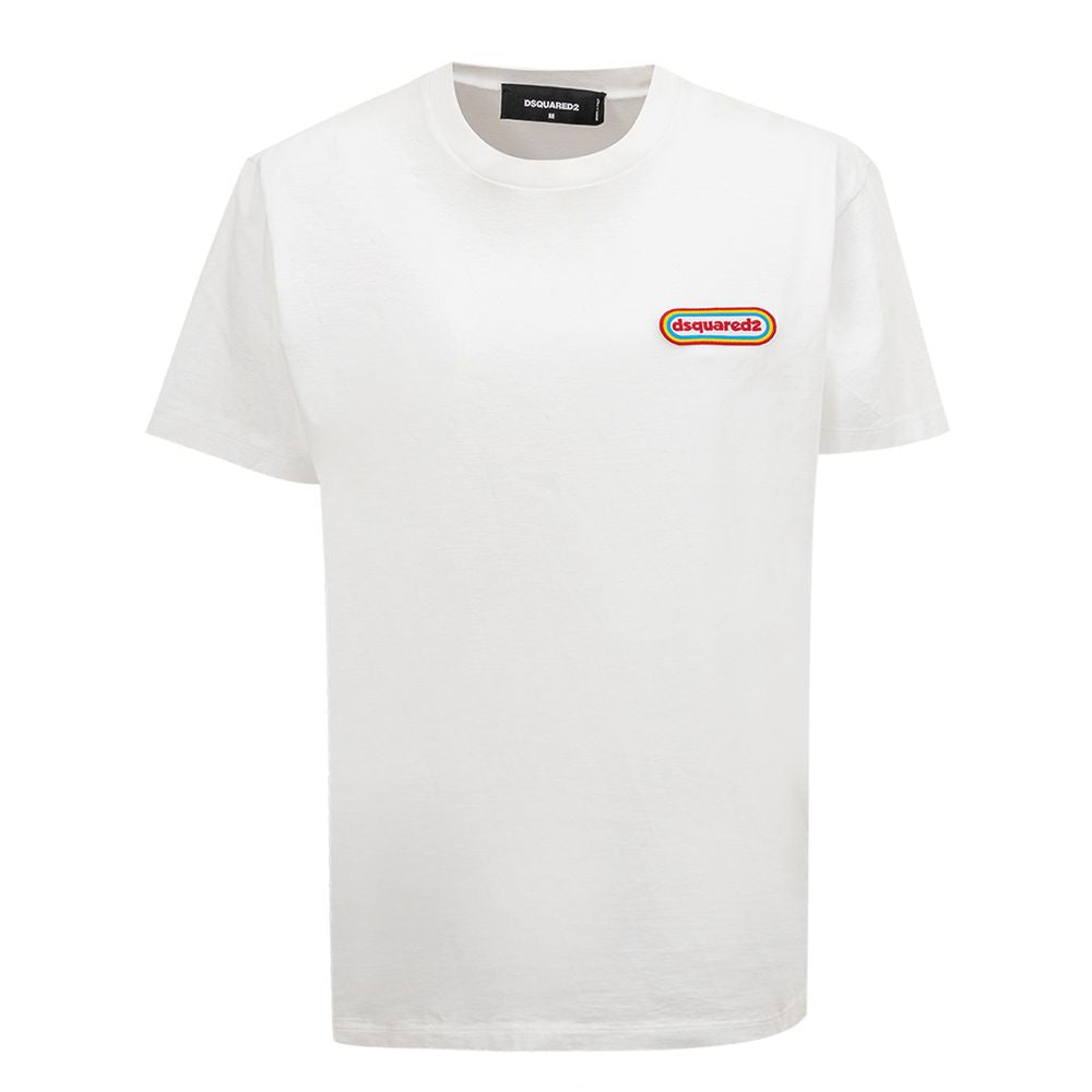 Dsquared² Chic white cotton clip t-shirt