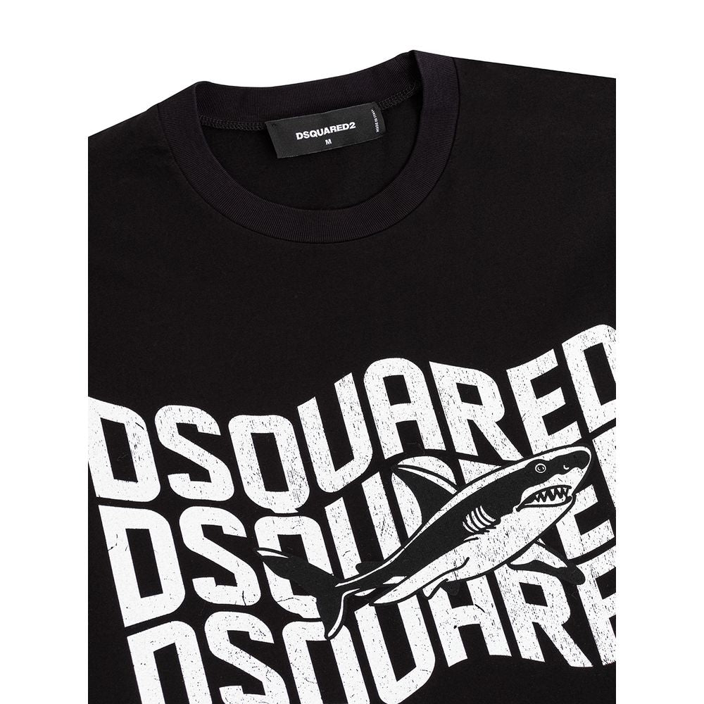 Dsquared² Smooth Black Cotton T-Shirt for Men