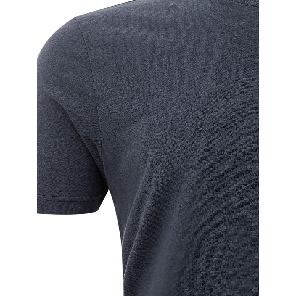 Gran Sasso Elegant T-shirt in grey cotton