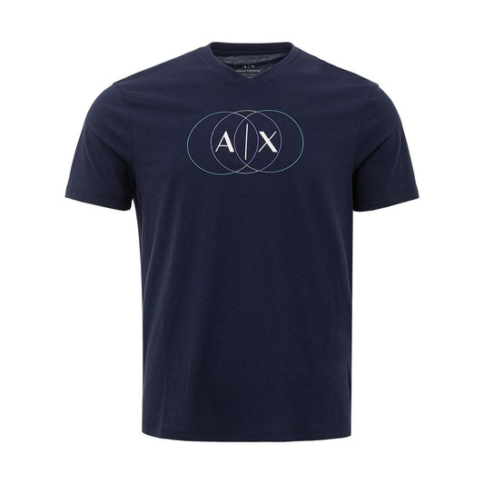 Armani Exchange Elegant Blue Cotton T-Shirt for Men