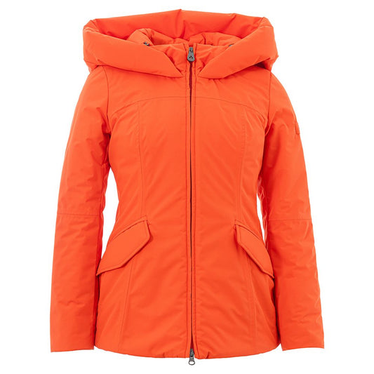 Peuterey Elegante orangefarbene Polyesterjacke für Frauen