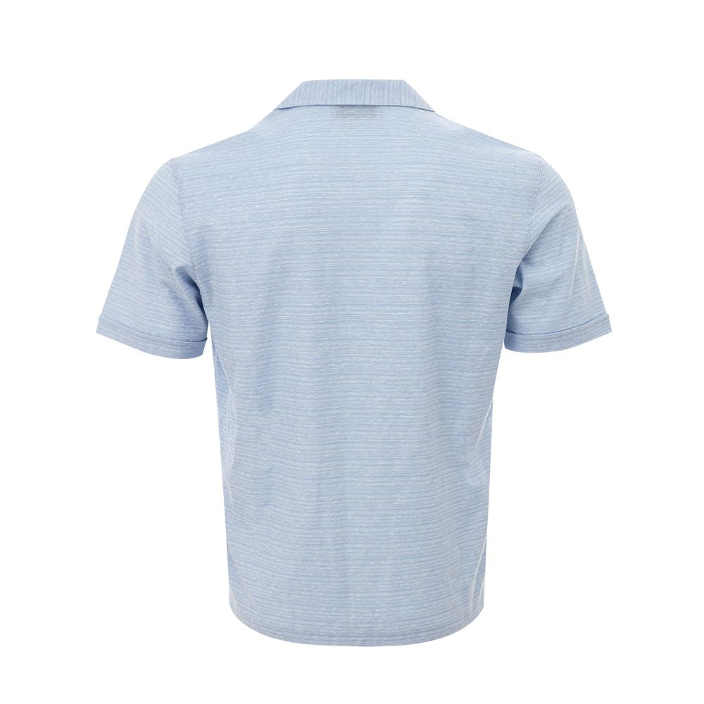 Gran Sasso Elegant light blue linen-cotton shirt for men