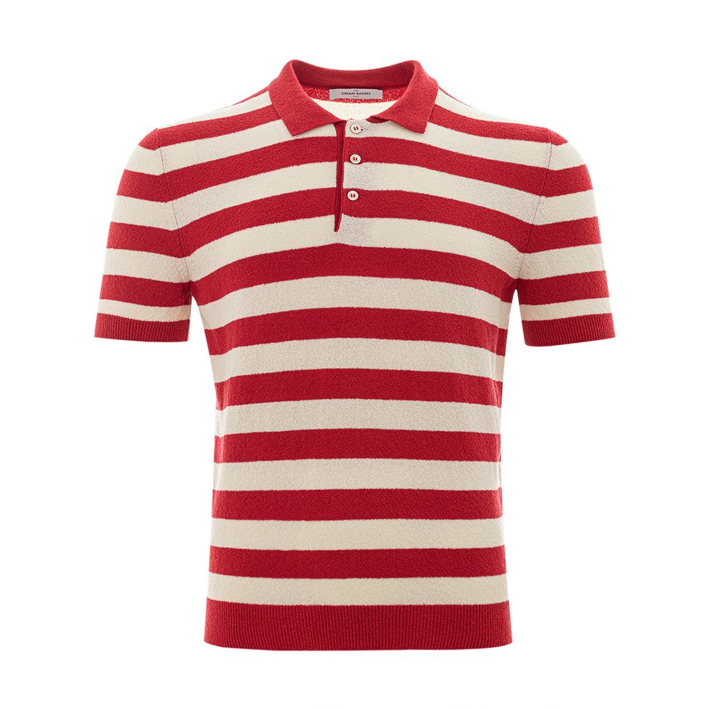 Gran Sasso Elegantes Baumwoll-Poloshirt in leuchtendem Rot