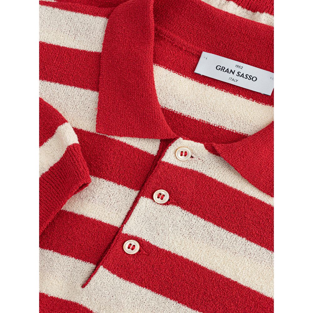 Gran Sasso Elegantes Baumwoll-Poloshirt in leuchtendem Rot