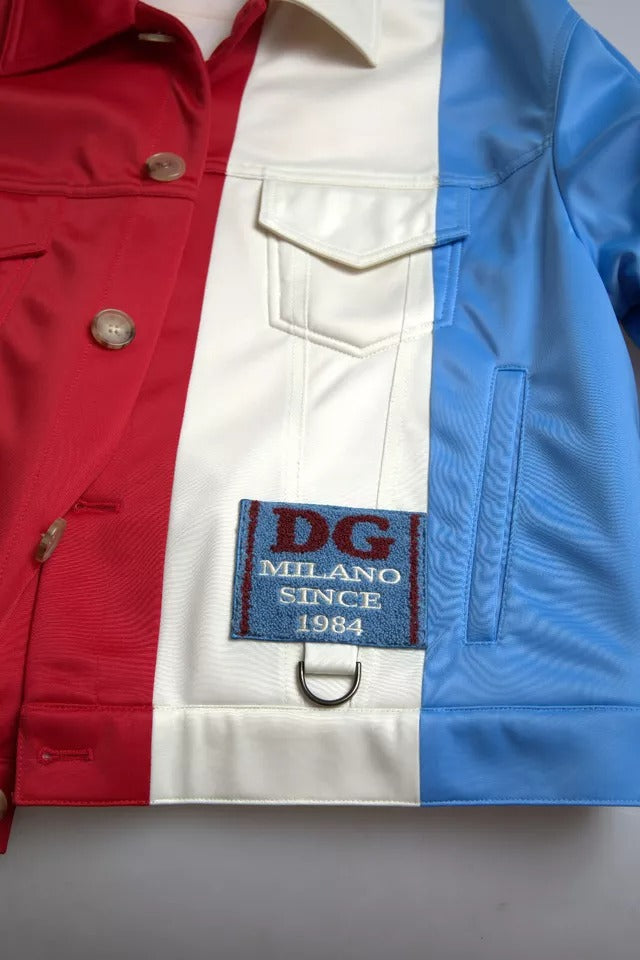 Dolce &amp; Gabbana Multicolored short jacket with polyester collar