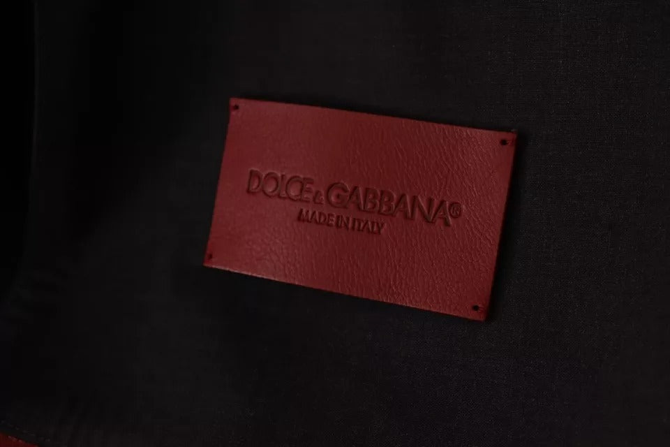 Dolce &amp; Gabbana Punainen kaksirivinen nahkatakki