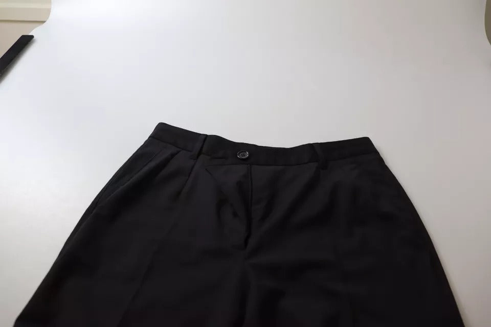 Dolce &amp; Gabbana Black High Waist Tapered Pants