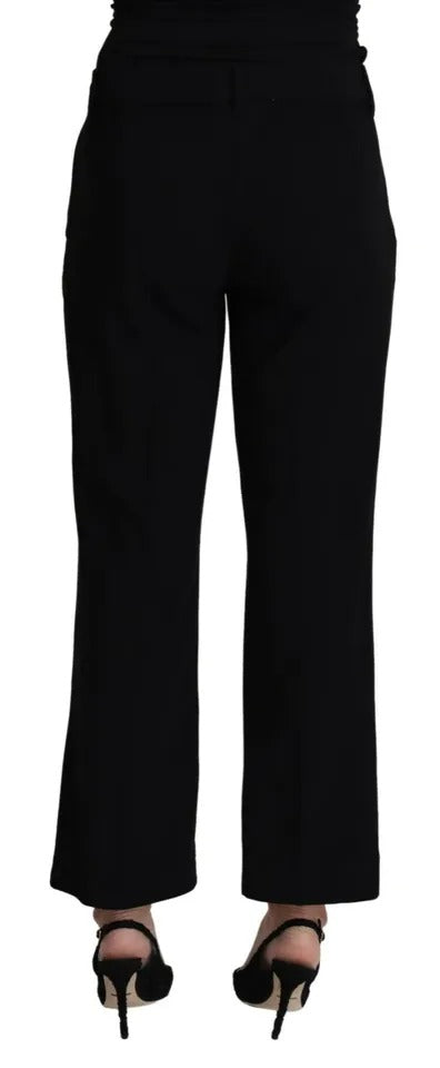 Dolce &amp; Gabbana Black Wool Stretch Capri Pants