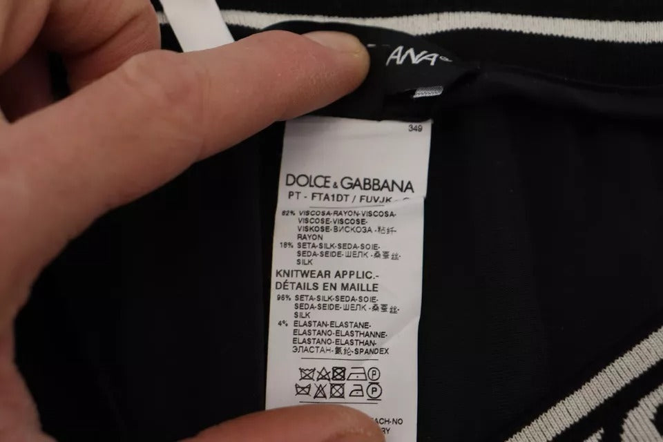 Dolce & Gabbana Schwarzer Jogger Jogginghose Baumwollhose