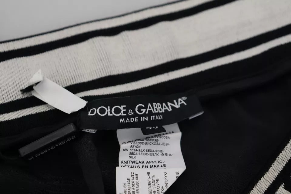 Dolce & Gabbana Schwarzer Jogger Jogginghose Baumwollhose