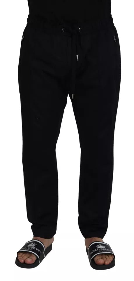 Dolce & Gabbana Schwarze Jogginghose Cotton Stretch Pants