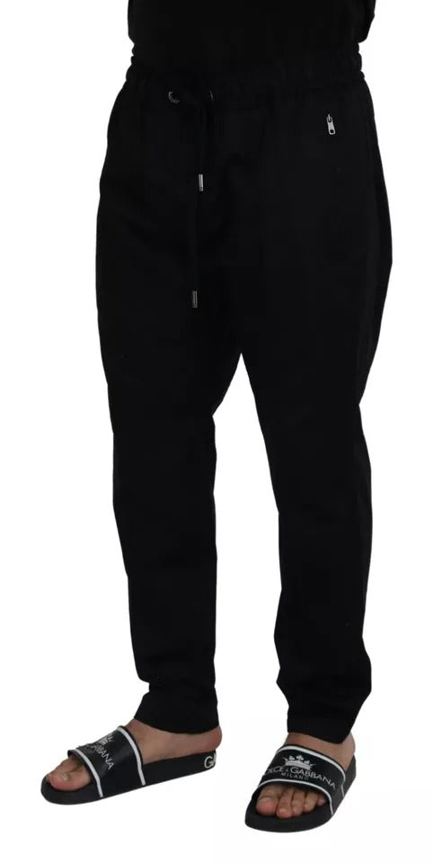 Dolce & Gabbana Schwarze Jogginghose Cotton Stretch Pants