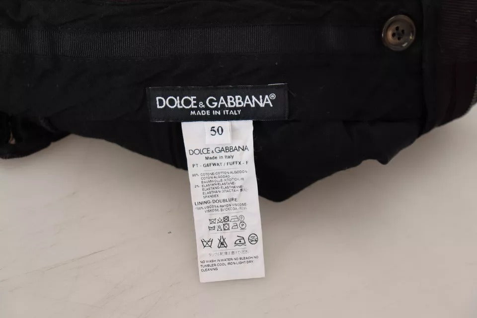 Dolce & Gabbana Braune Skinny Herren Baumwoll-Stretch-Hose