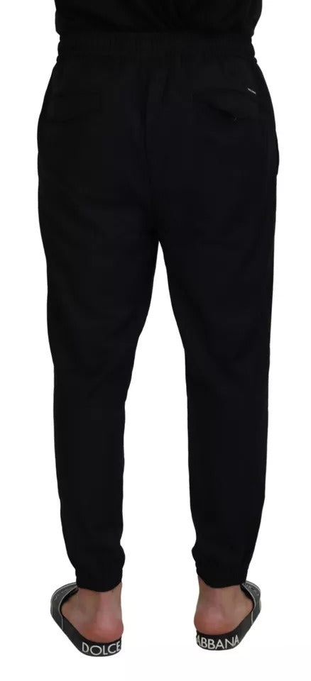 Dolce &amp; Gabbana Black Wool Jogger Pants