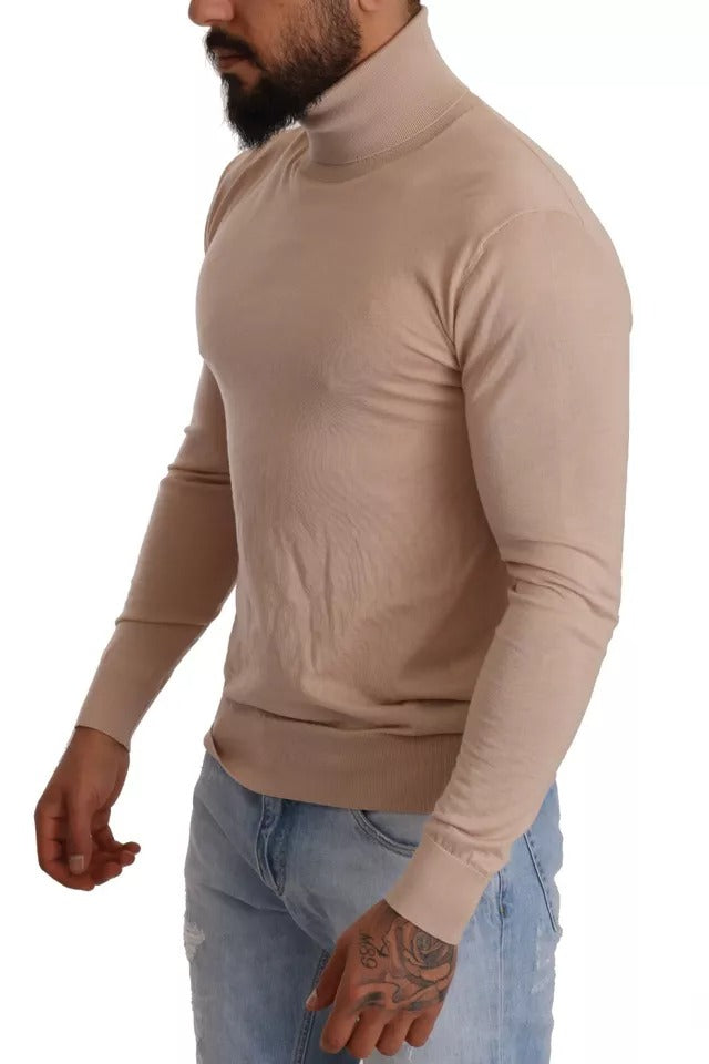 Dolce &amp; Gabbana beige cashmere turtleneck sweater