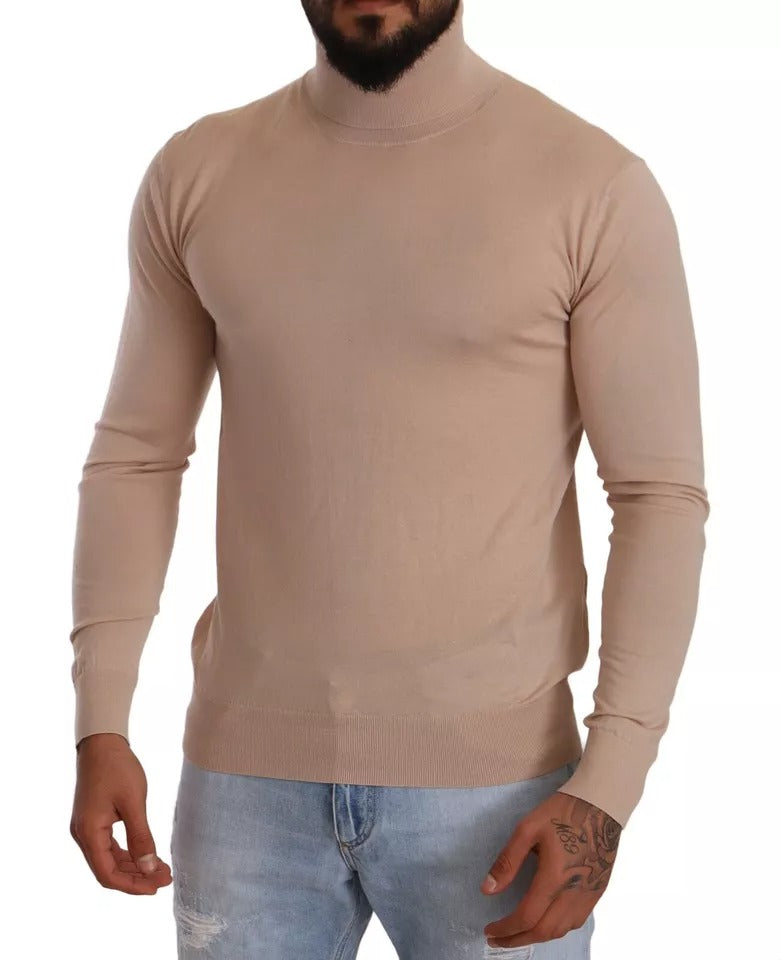 Dolce &amp; Gabbana beige cashmere turtleneck sweater