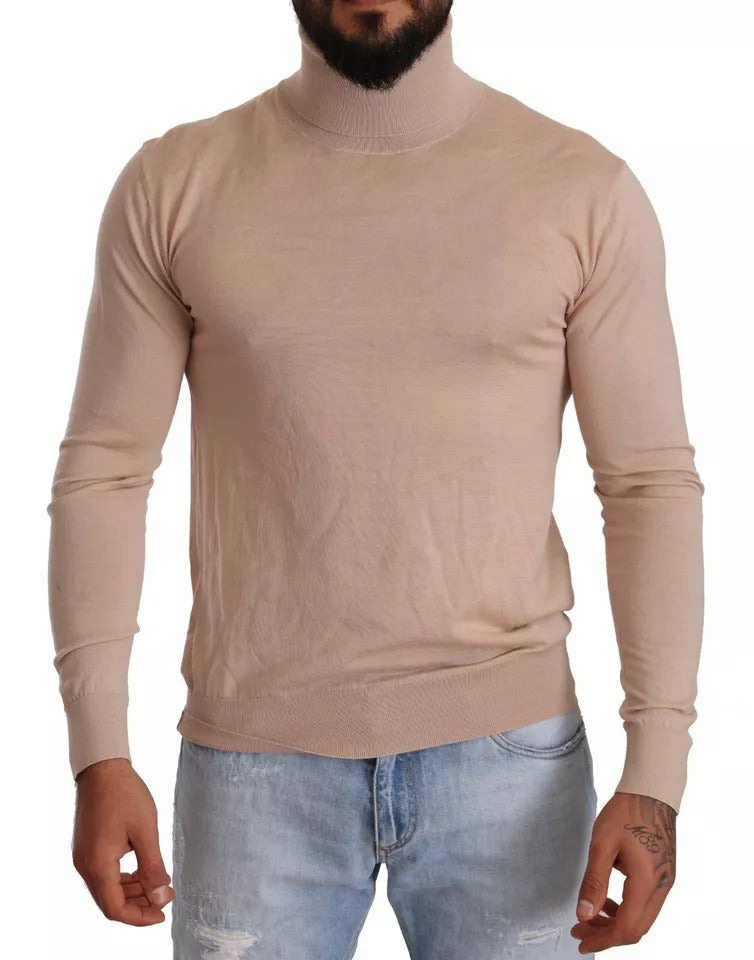 Dolce &amp; Gabbana beige cashmere turtleneck sweater