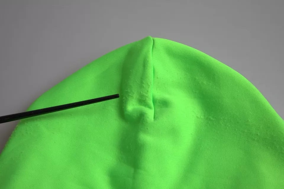 Dolce &amp; Gabbana Neon Green Logo -hupullinen villapaita