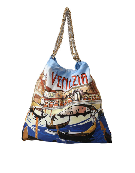 Dolce &amp; Gabbana Multicolor Venezia Canvas Women's Shopping Bag