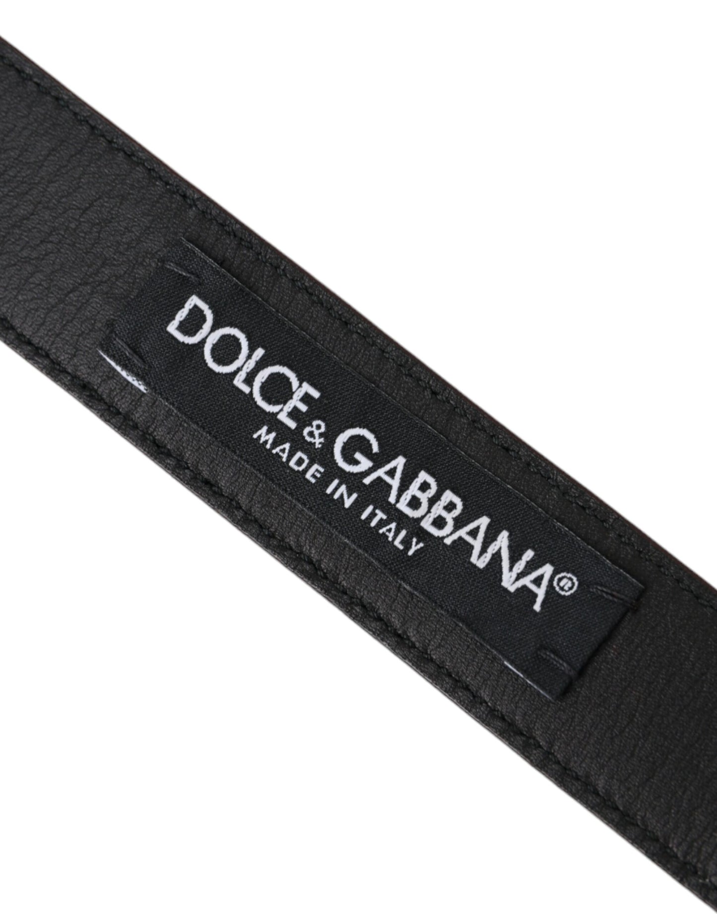 Dolce & Gabbana Braunes Leder Silber Metallschnalle Gürtel Männer