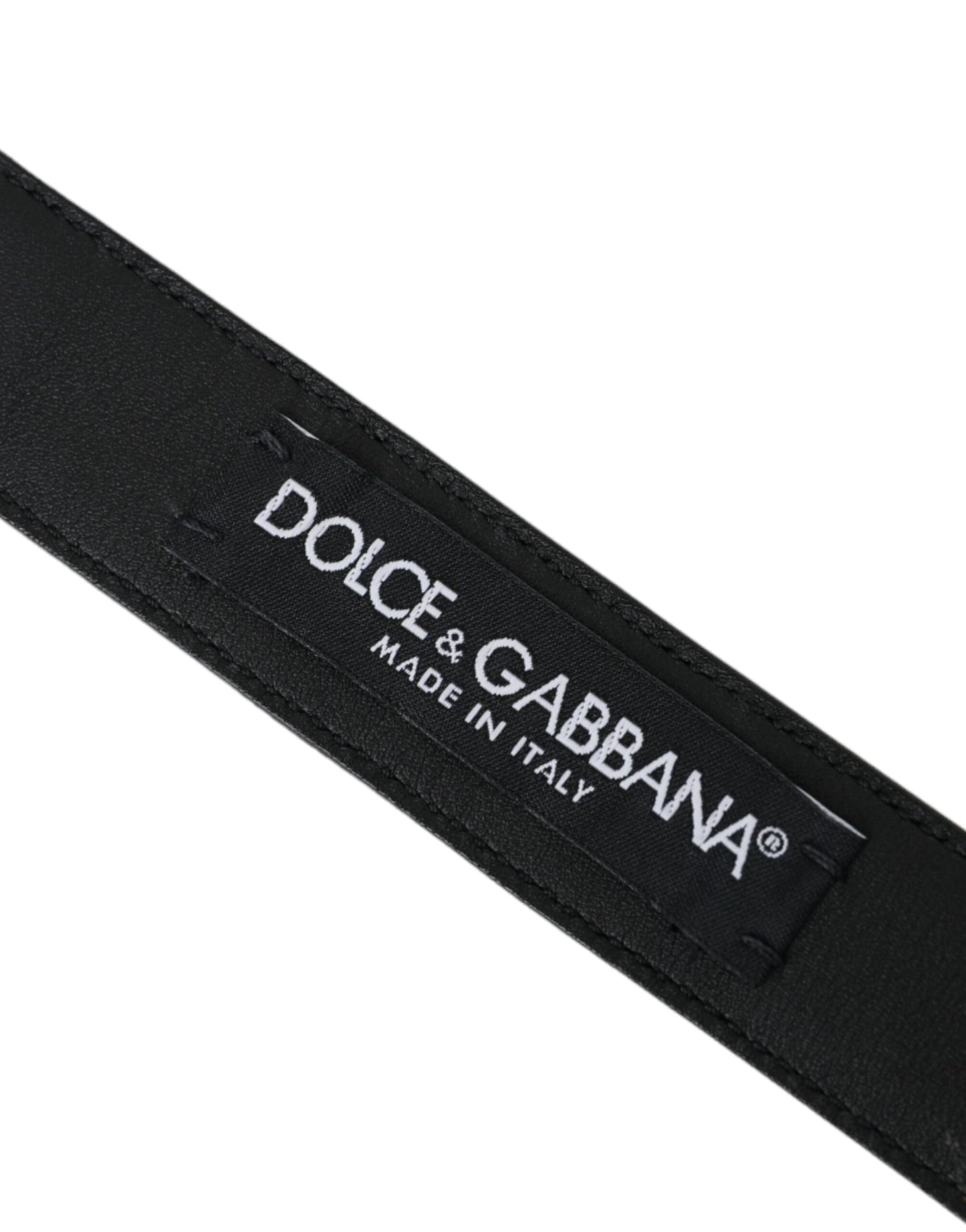 Dolce & Gabbana Dunkelbraun Perforiertes Leder Metallschnalle Gürtel Männer