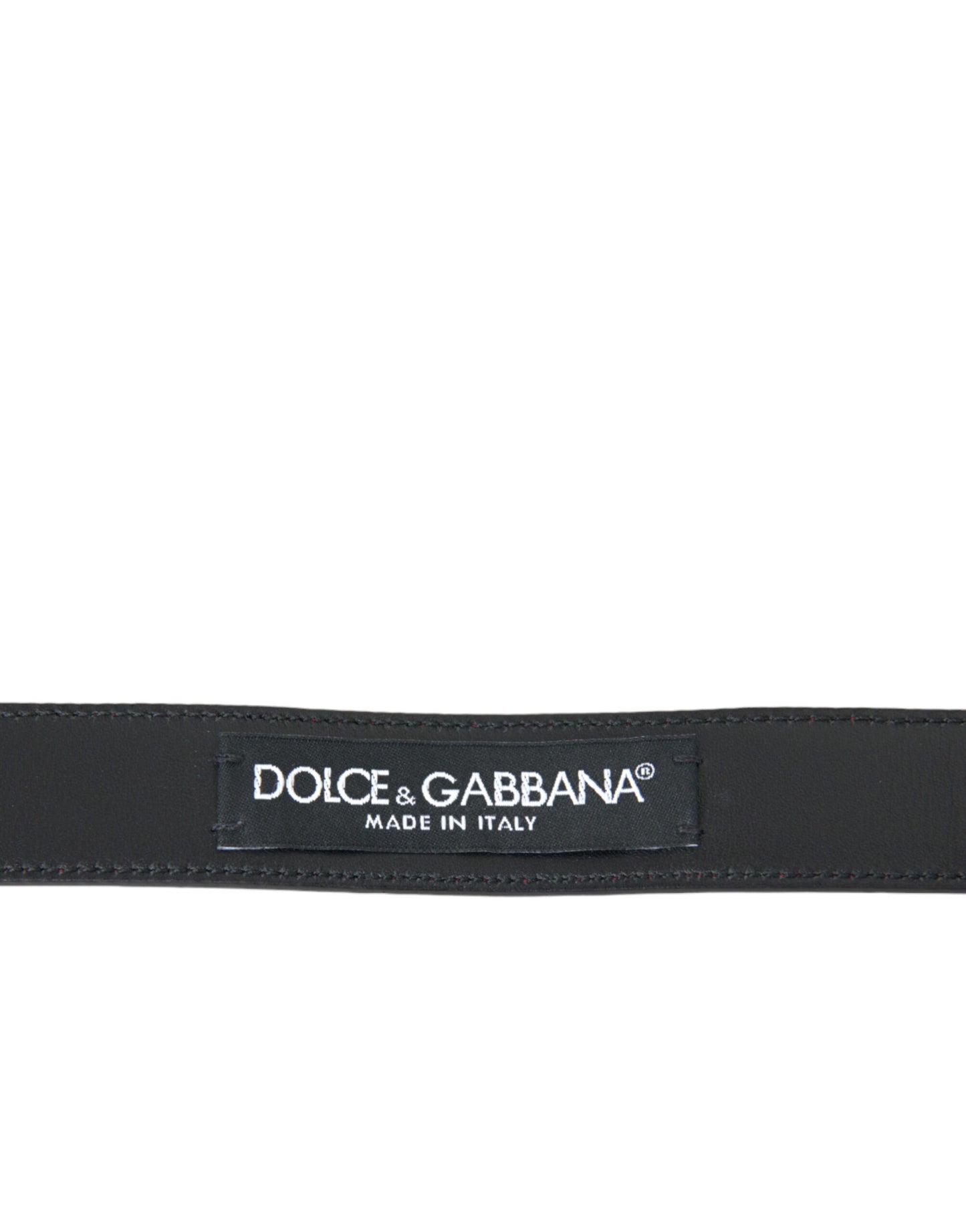 Dolce & Gabbana Rotes Leder Silber Metallschnalle Gürtel Männer